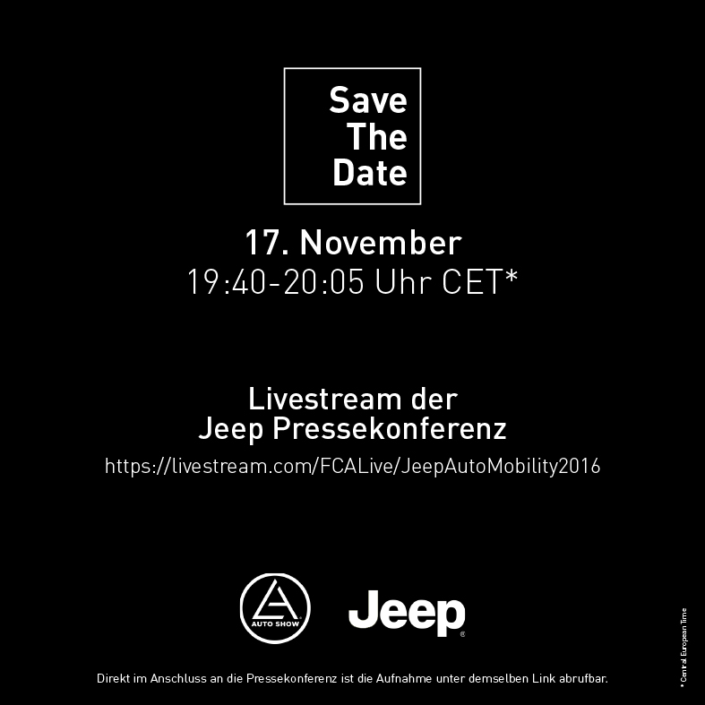 Livestream der Jeep® Pressekonferenz auf der Los Angeles Motor Show