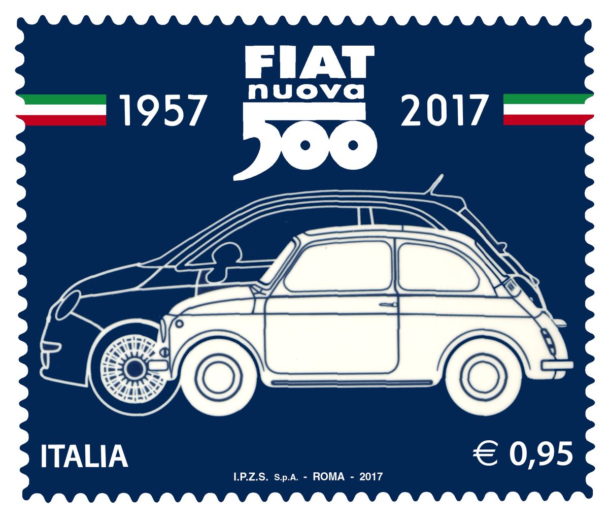 Italienische Post ehrt klassischen Fiat 500 mit eigener Briefmarke