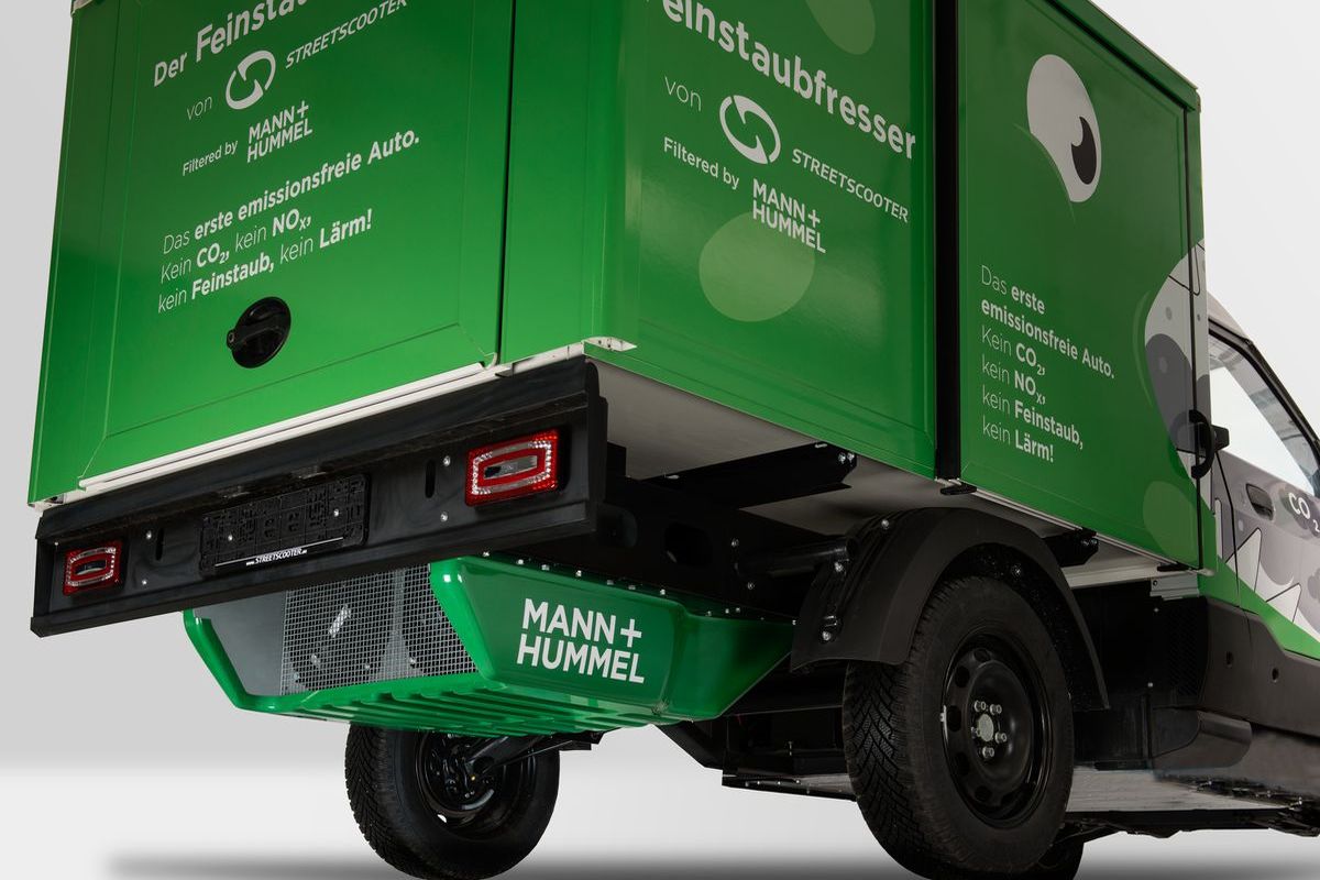 Die Deutsche Post DHL Group, StreetScooter und Mann+Hummel präsentieren das weltweit erste emissionsneutrale Fahrzeug 