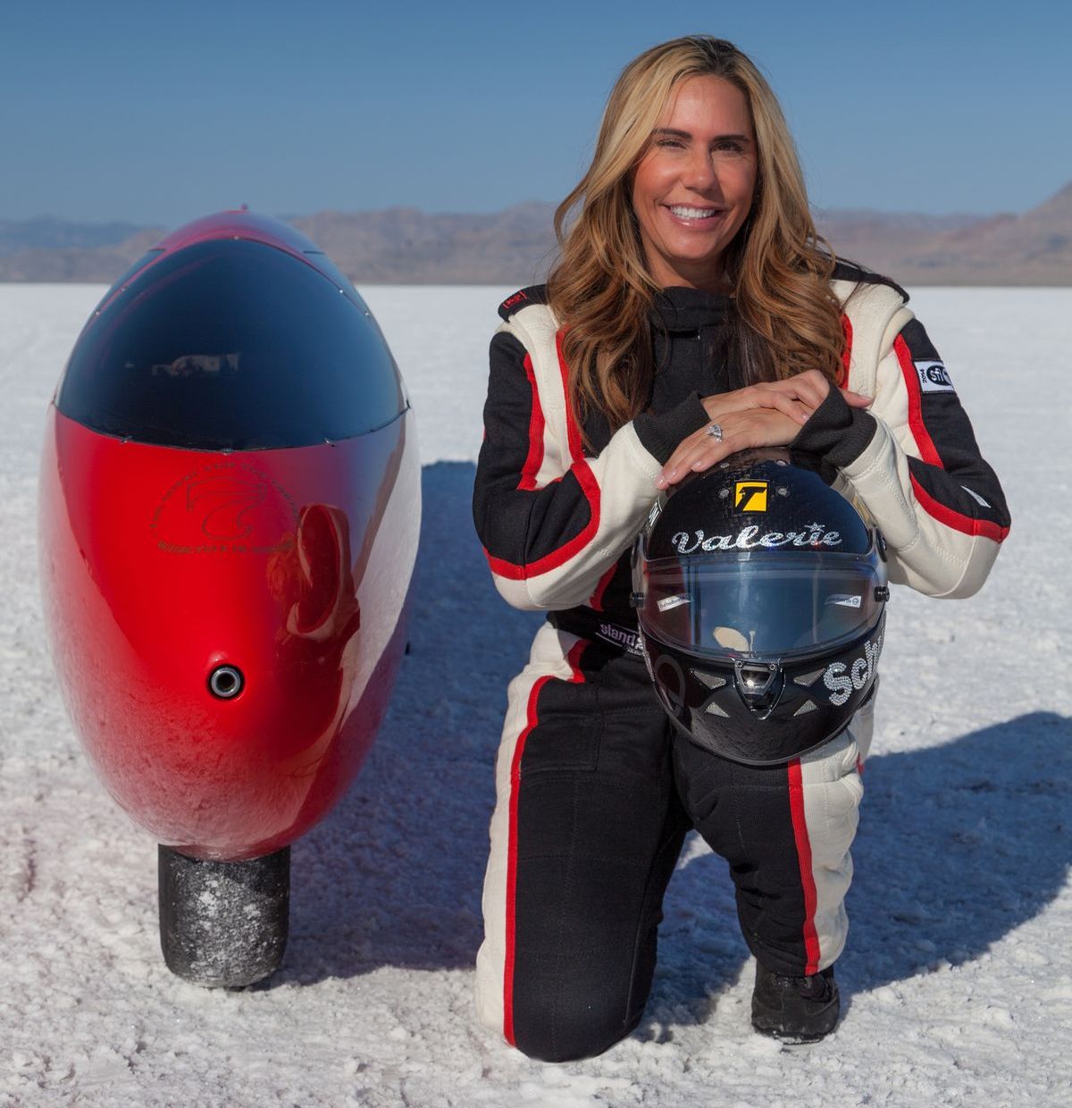 Valerie Thompson mit dem Team 7 Racing Streamliner