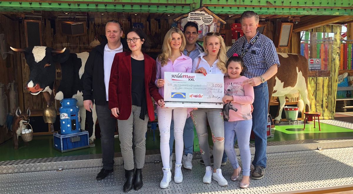 Wilde Maus XXL übergibt Spendenscheck in Höhe von 3.500,- Euro an Sternenbrücke