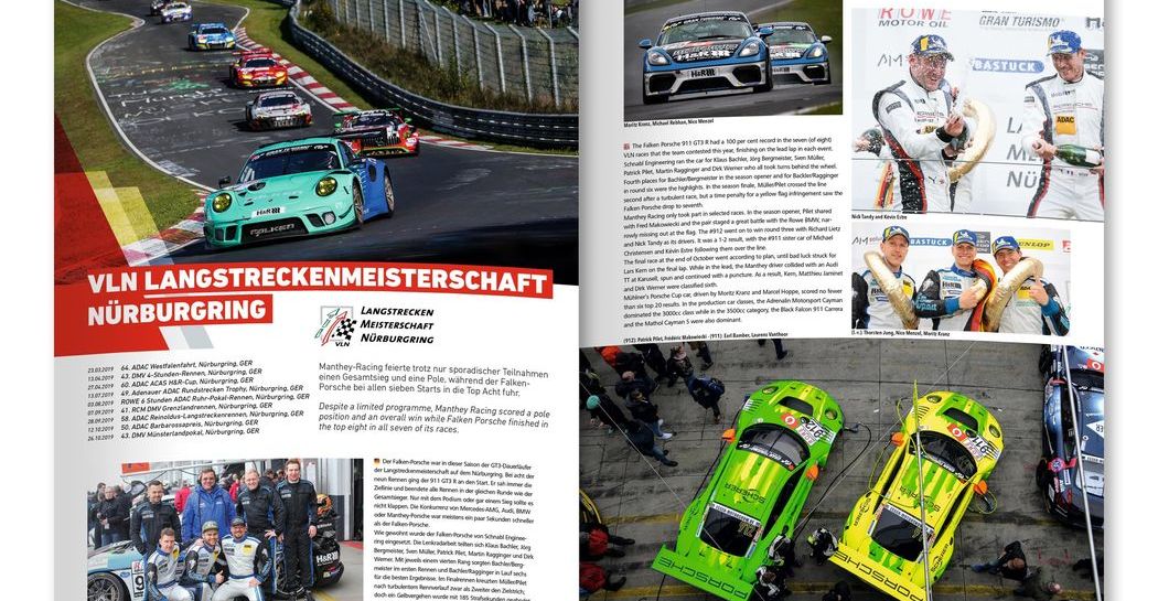 Im Bücherregal: "Porsche Sport 2019" auf 336 Seiten