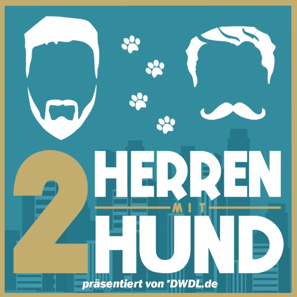 Zwei Herren mit Hund