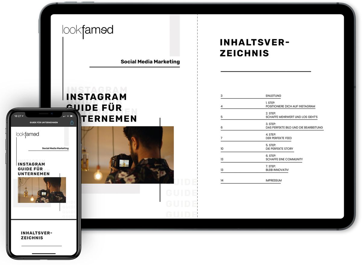 Lookfamed verschenkt Instagram-Guide für Unternehmen