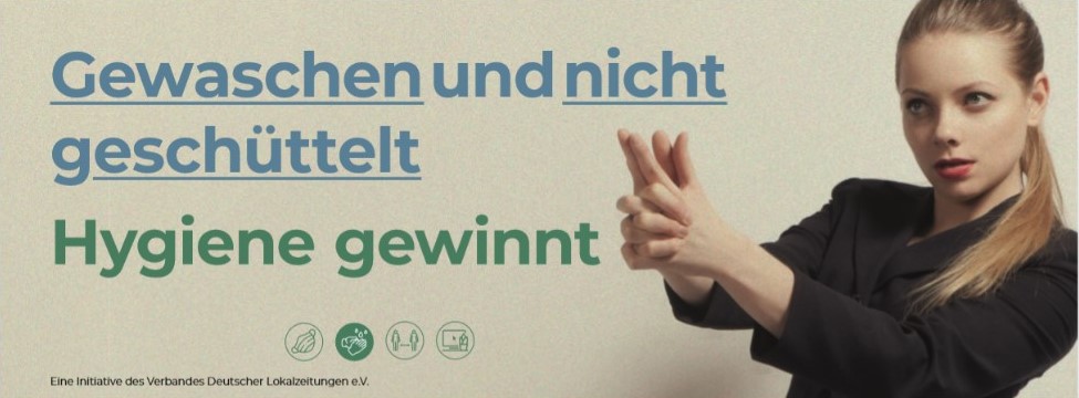 "Gewaschen und nicht geschüttelt": Lokalzeitungen starten eigene Gesundheitskampagne