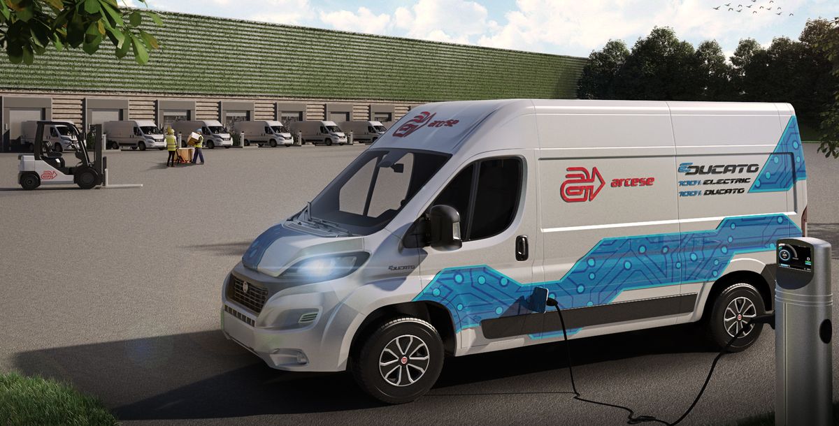 Fiat Chrysler Automobiles und Arcese erproben Fiat E-Ducato in Mailand