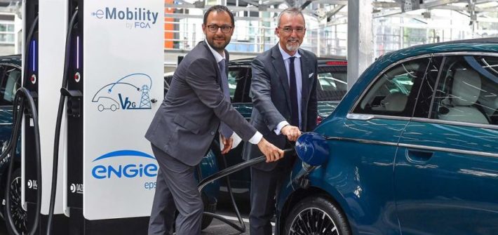Vehicle-to-Grid-Projekt im Werk Mirafiori von Fiat Chrysler Automobiles vorgestellt