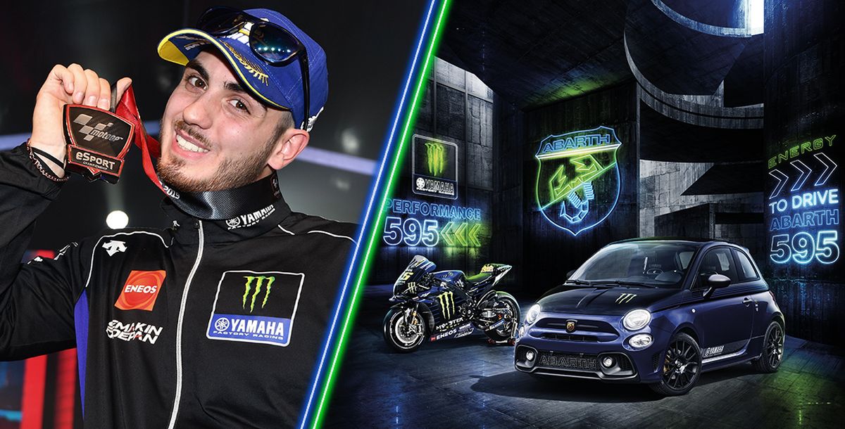 Abarth: Lorenzo Daretti, alias „Trastevere73“, ist offizieller eSport-Fahrer des MotoGP-Teams von Monster Energy Yamaha