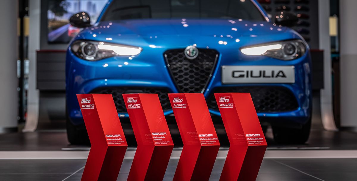 Vier Siegerpokale – Alfa Romeo Giulia räumt beim „SPORT AUTO AWARD 2020“ ab
