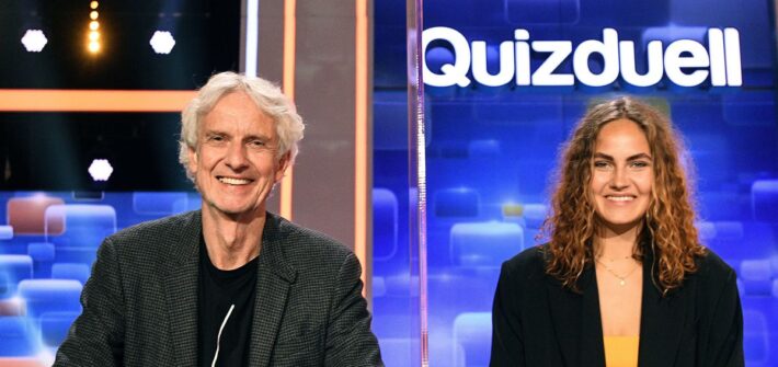 Elena und Mathieu Carrière beim Quizduell-Olymp