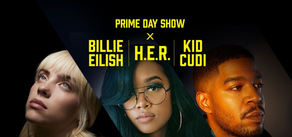 Amazon: Prime Day Show mit Billie Eilish, H.E.R. und Kid Cudi