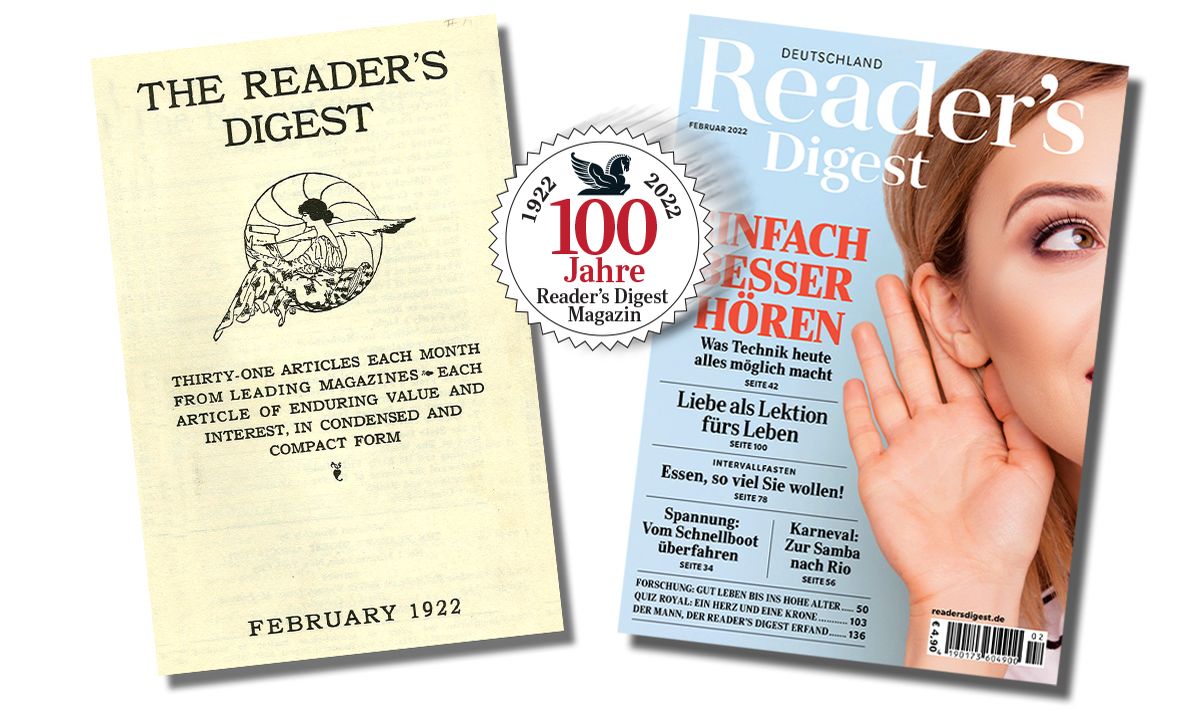 Cover der ersten und der aktuellen Ausgabe von Reader's Digest