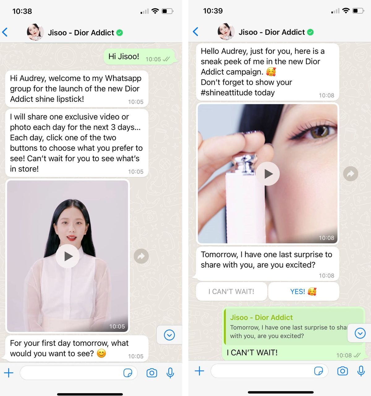 Dior Beauty startete WhatsApp-Kampagne mit Influencerin Jisoo