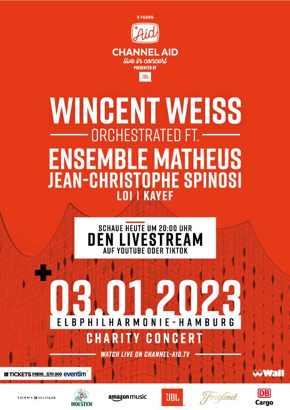 Foto: Charity-Konzert mit Wincent Weiss live aus der Elbphilharmonie.