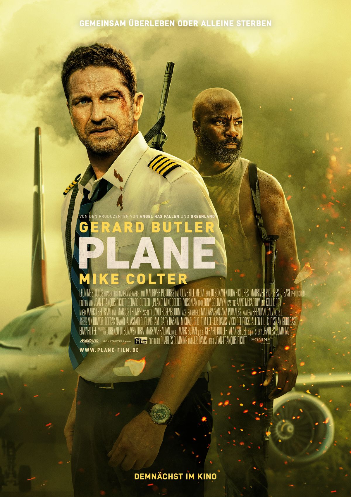 Foto: Prominenter Cast - "Plane" kommt 2023 ins Kino.
