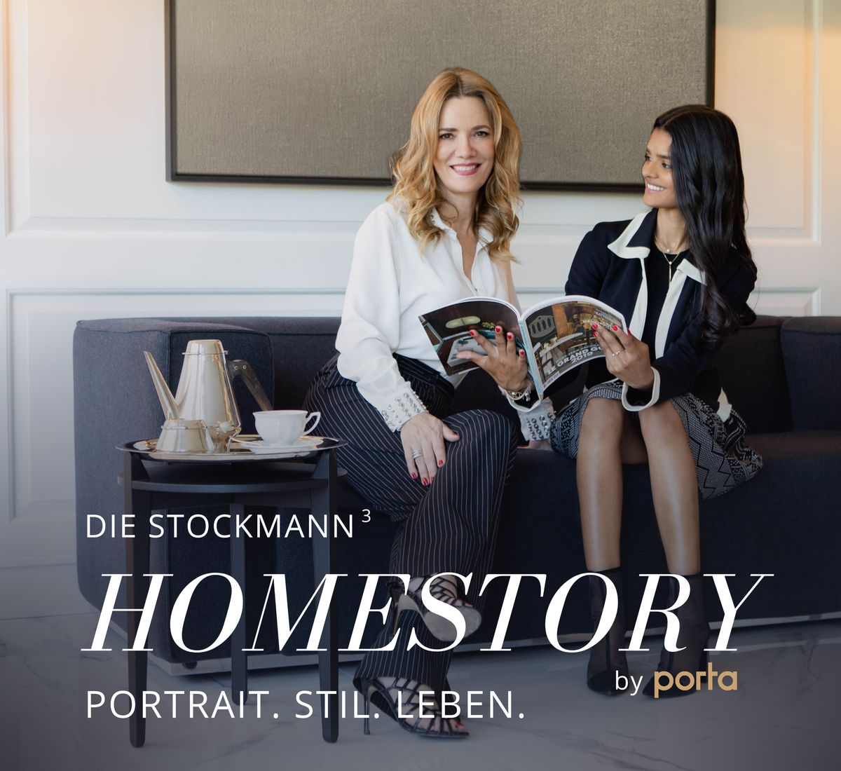 Foto: "Homestory" - Tine Wittler spricht im Podcast von Jessica und Nisha Stockmann.