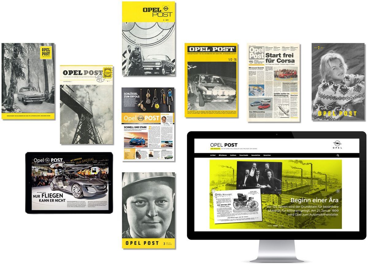 Foto: "Opel Post" - 75 Jahre unverzichtbares Mitarbeitermagazin.