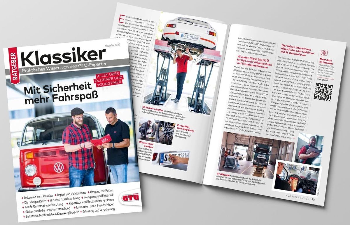 Foto: 124 Seiten: "Ratgeber Klassiker" der GTÜ.