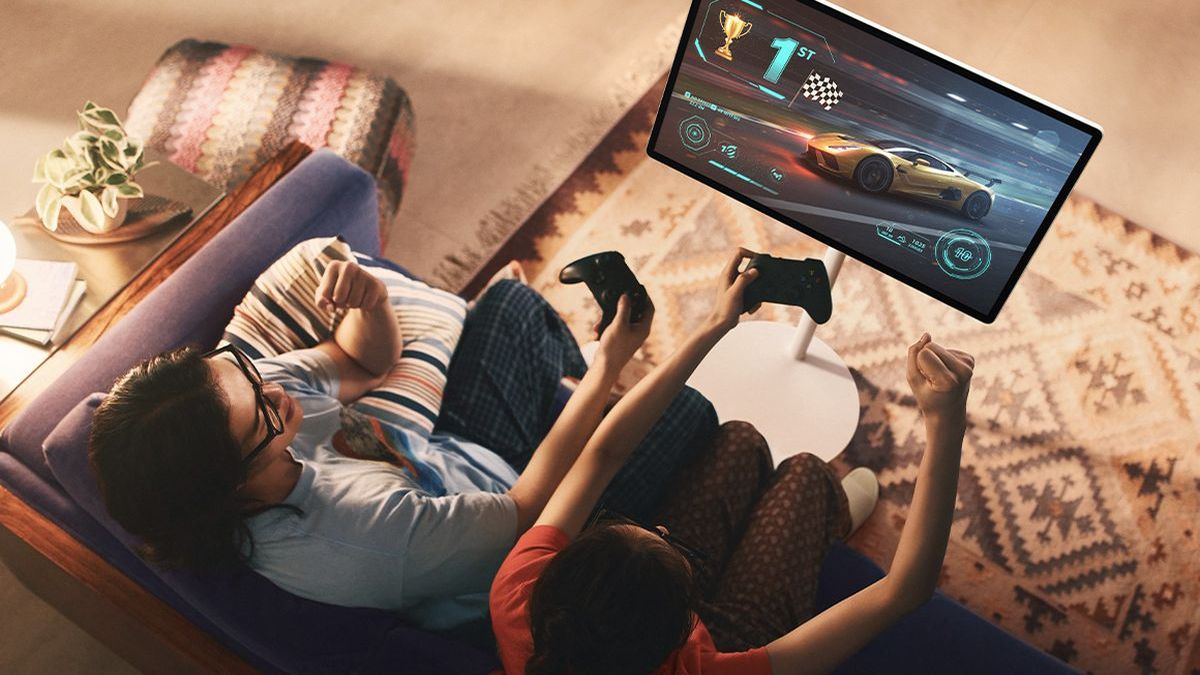 Samsung Movingstyle - rollbarer 27-Zoll-Smart-TV 