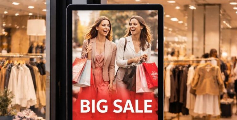 Wie und wo man einen digitalen Aufsteller am besten platziert