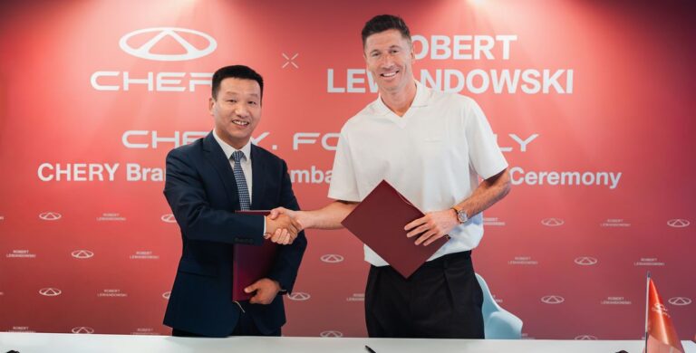 Chery kommuniziert Robert Lewandowski als Markenbotschafter